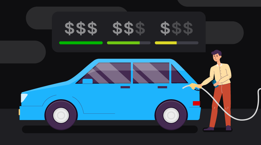 Gas Cost Calculator at Fuel Pump